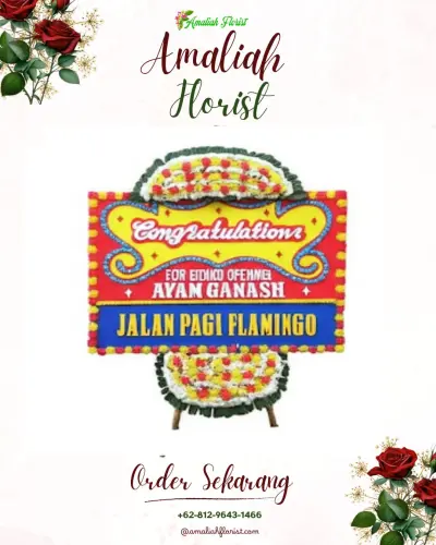 Bunga Papan Congratulation di Gedung Pertemuan Graha Sativa Bekasi
